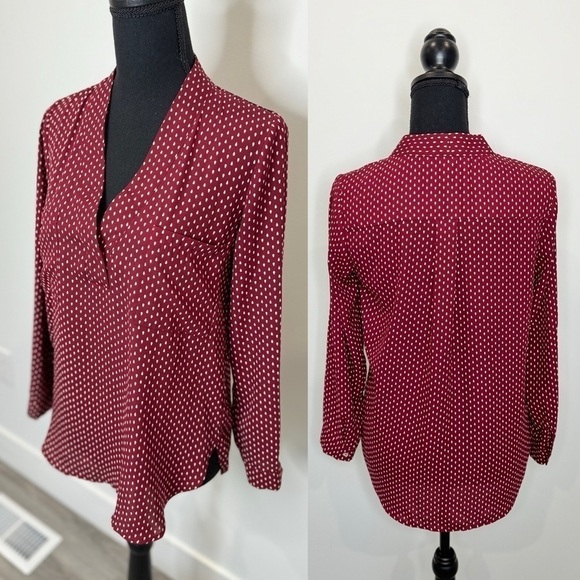 Alice Blue Tops - Alice Blue for Stitch Fix Red V-Neck Blouse (S)
